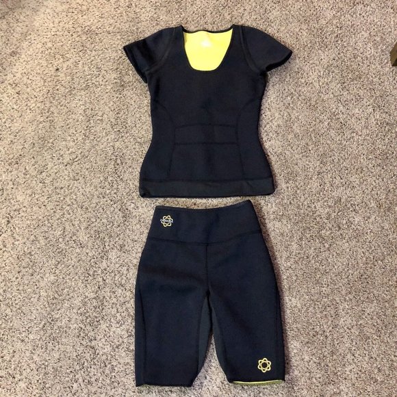 Zaggora Pants - Zaggora Activewear Top and Shorts Womens S Used Black 2 Piece